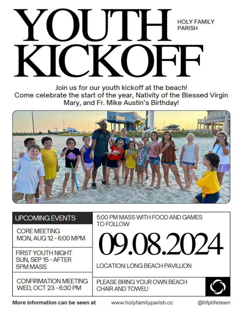 Youth Kickoff – Sept 8th